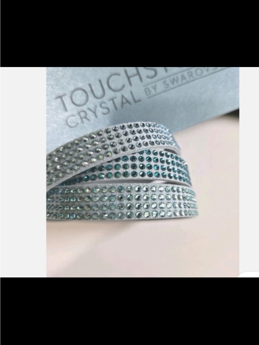 Tri wrap bracelet from swarovski / new in box authentic aquamarine #1566